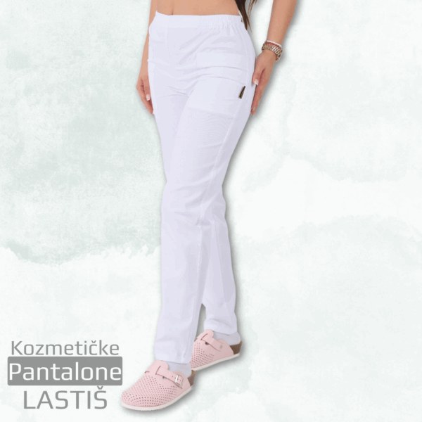 Kozmetičke pantalone Lastiš bijele