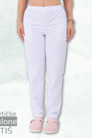 Kozmetičke pantalone Lastiš bijele