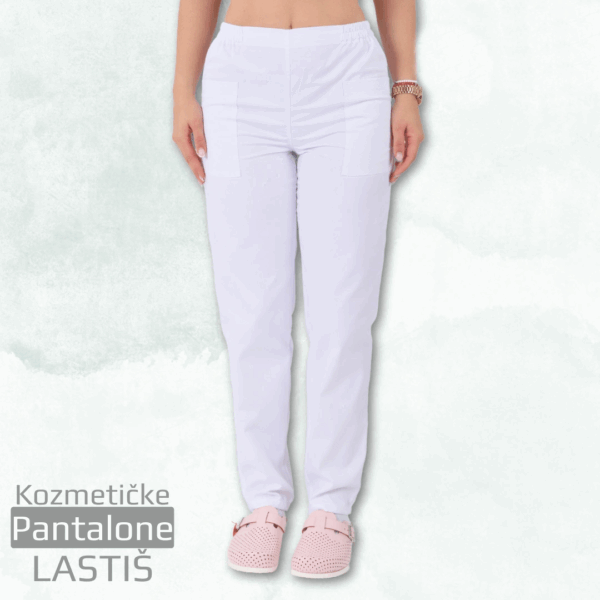 Kozmetičke pantalone Lastiš bijele